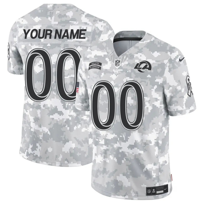 Men's Arctic Camo Los Angeles Rams Active Player Custom 2024 F.U.S.E Salute to Service Limited Stitched Football Jersey